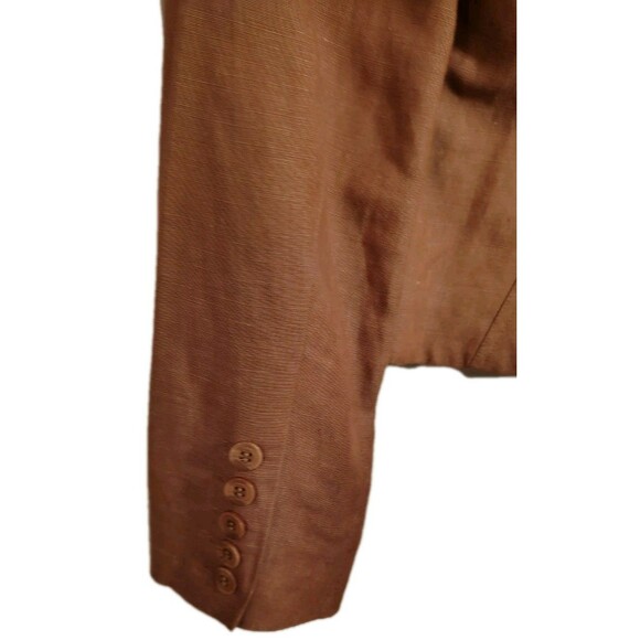Bandolino Jacket Size 8 Linen/Rayon Light Brown 1 Button Closure - Picture 8 of 9
